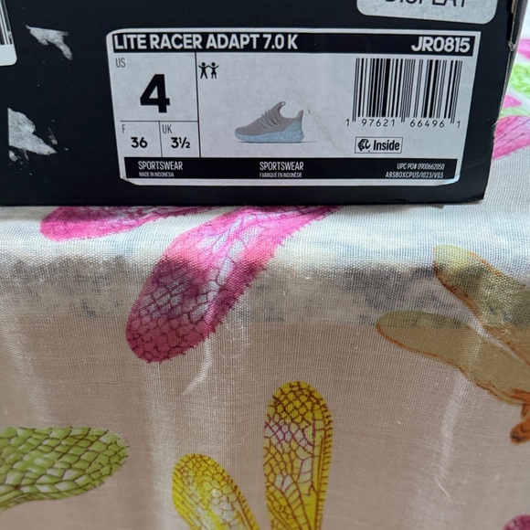 adidas Lite Racer rapt 7.0 K Sneakers in Gray and Blue - Picture 7 of 7